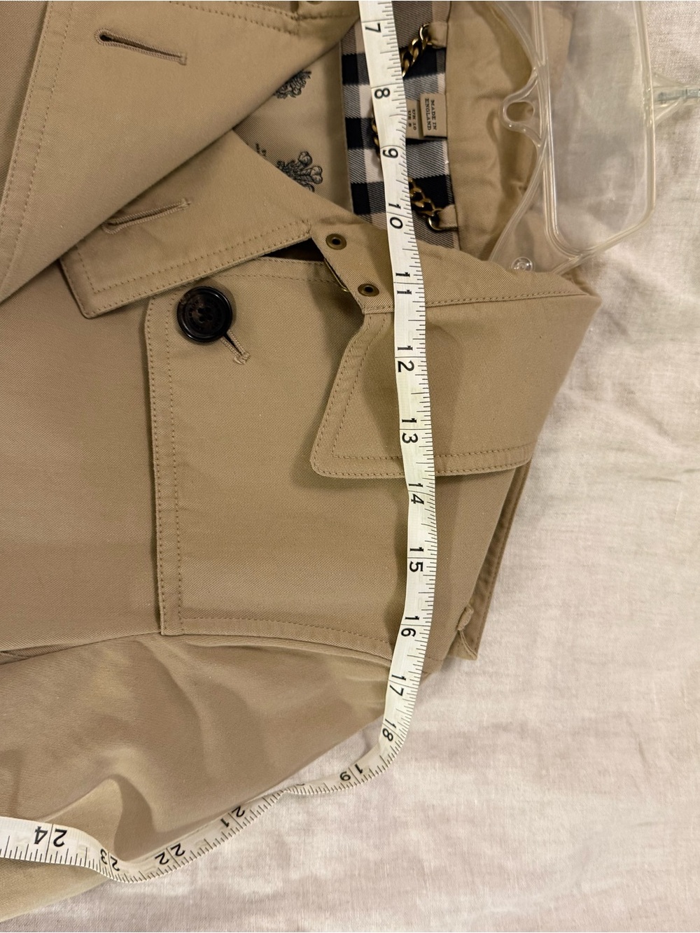 Burberry Khaki Double-Breasted Trench Coat - Picture 8 of 8